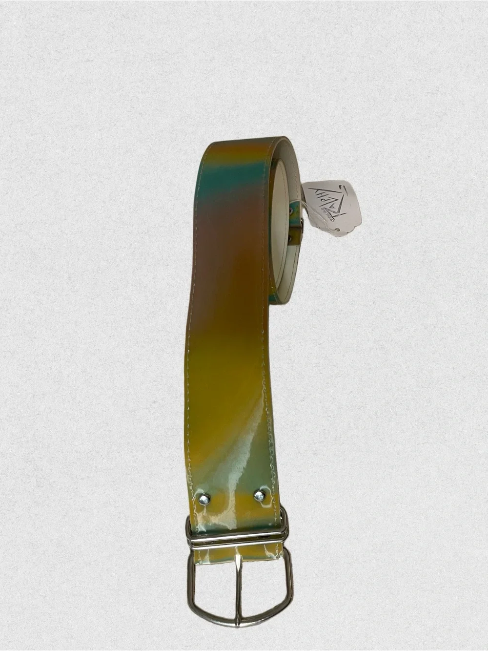 90s ESPRIT  Holographic Yellow-Green  Belt